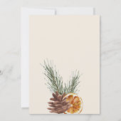 Watercolor floral leaves christmas candles kaart (Achterkant)