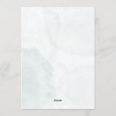 Watercolor floral leaves wedding  kaart (Achterkant)