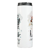 Watercolor Floral Mercies Scripture Art Thermosbeker (Achterkant)