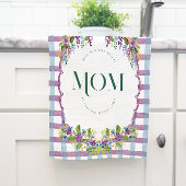 Watercolor Floral Mom Personalized Theedoek