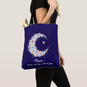 Watercolor Floral Moon Mama Tote Bag (Dichtbij)