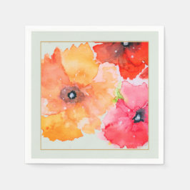  Watercolor Floral Napkins |  Party  Servet