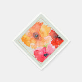 Watercolor Floral Napkins | Party Servet (Hoek)