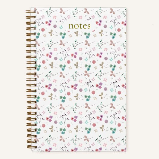 Watercolor Floral Notebook - Pink Notitieboek (Voorkant)