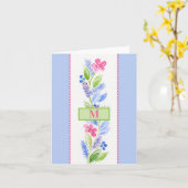 Watercolor Floral Pastels NAME INITIAL Kaart (Gele Bloem)