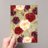 Watercolor Floral Pattern Acryl Uitnodigingen (Insitu (Draagbaar))