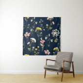 Watercolor floral pattern, delicate flower hand dr wandkleed (In situ)