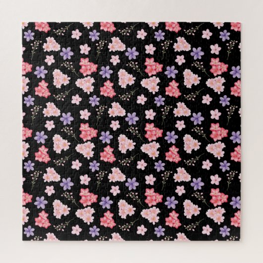 Watercolor Floral Pattern  Legpuzzel (Verticaal)