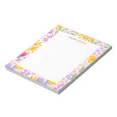 Watercolor Floral Pattern Pretty Personalized Notitieblok (Linkerzijde)