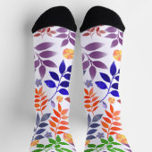 Watercolor Floral Pattern Socks Sokken (Top)