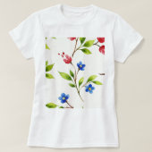Watercolor floral pattern t-shirt (Design voorkant)