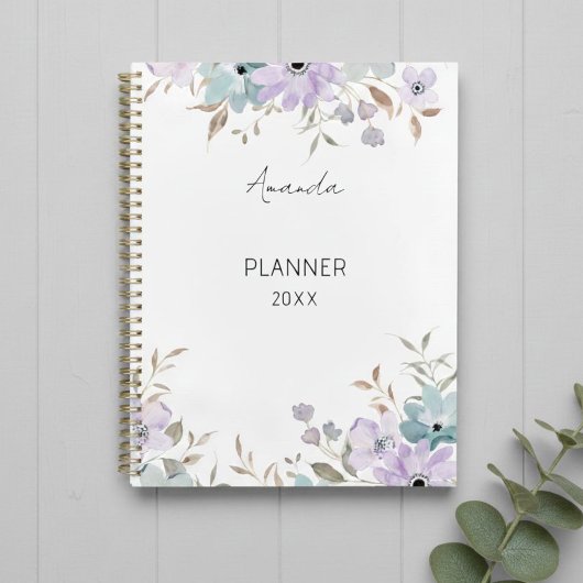 Watercolor Floral Planner  Flowers