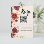 Watercolor Floral RSVP Kaartje (Staand voorkant)