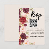 Watercolor Floral RSVP Kaartje (Voorkant / Achterkant)