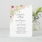 watercolor floral rustic wedding  kaart (Staand voorkant)