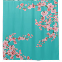 Watercolor Floral Shower Curtain