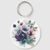 Watercolor floral  sleutelhanger (Voorkant)