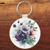 Watercolor floral  sleutelhanger (Voorkant)