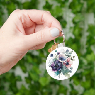 Watercolor floral  sleutelhanger