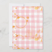 watercolor floral strawberry baby is brewing apple kaart (Achterkant)