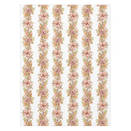  Watercolor Floral Stripe Pattern in Pink & Green Tafelkleed