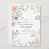 Watercolor Floral Wedding Invitation Kaart (Voorkant)