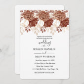 watercolor floral wedding Invitation Kaart (Voorkant / Achterkant)