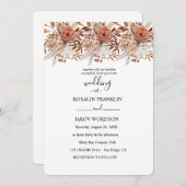 watercolor floral wedding Invitation Kaart (Voorkant / Achterkant)