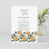 watercolor floral wedding Invitation Kaart (Staand voorkant)