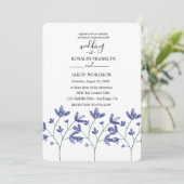 watercolor floral wedding Invitation Kaart (Staand voorkant)