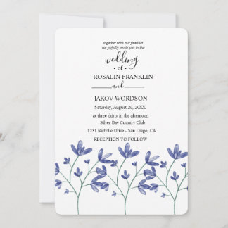 watercolor floral wedding Invitation Kaart