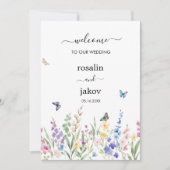 watercolor floral wedding  kaart (Voorkant)