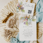 Watercolor Floral Wedding Kaart