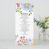 Watercolor Floral Wedding Menu (Staand voorkant)