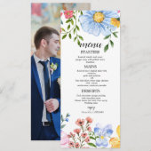 Watercolor Floral Wedding Menu (Voorkant / Achterkant)