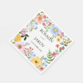 watercolor floral Wedding Napkins Servet (Hoek)