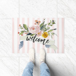 Watercolor Floral Welcome Deurmat