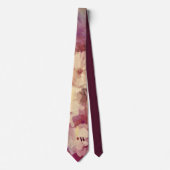 Watercolor Florals Maroon Personalize Initial Stropdas (Voorkant)