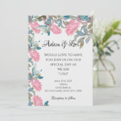 Watercolor Florals Wedding Kaart (Staand voorkant)