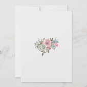 Watercolor Florals Wedding Kaart (Achterkant)