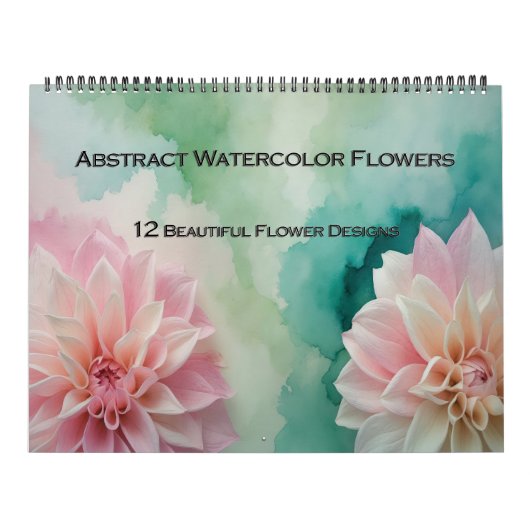 Watercolor Flower Abstract Calendar Kalender (Hoes)