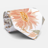 watercolor flower collage tie stropdas (Opgerold)
