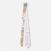 watercolor flower collage tie stropdas (Achterkant)