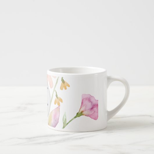 watercolor flower editable espresso kop (Rechts)