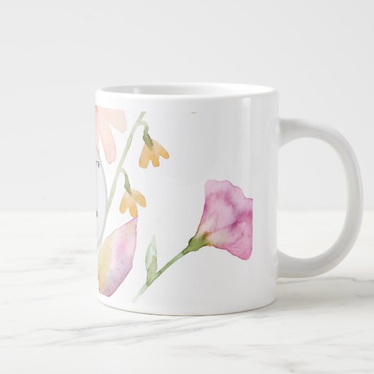 watercolor flower editable grote koffiekop (Rechts)