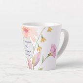 watercolor flower editable latte mok (Rechterhoek)