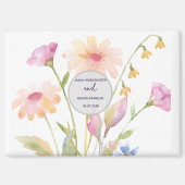 watercolor flower editable magneet (Voorkant)