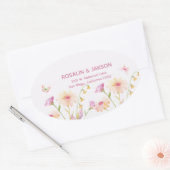 watercolor flower editable ovale sticker (Envelop)