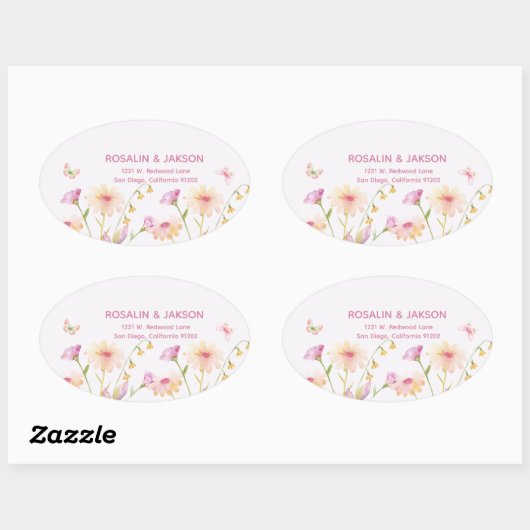 watercolor flower editable ovale sticker (Vel)