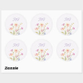 watercolor flower editable  ronde sticker (Vel)